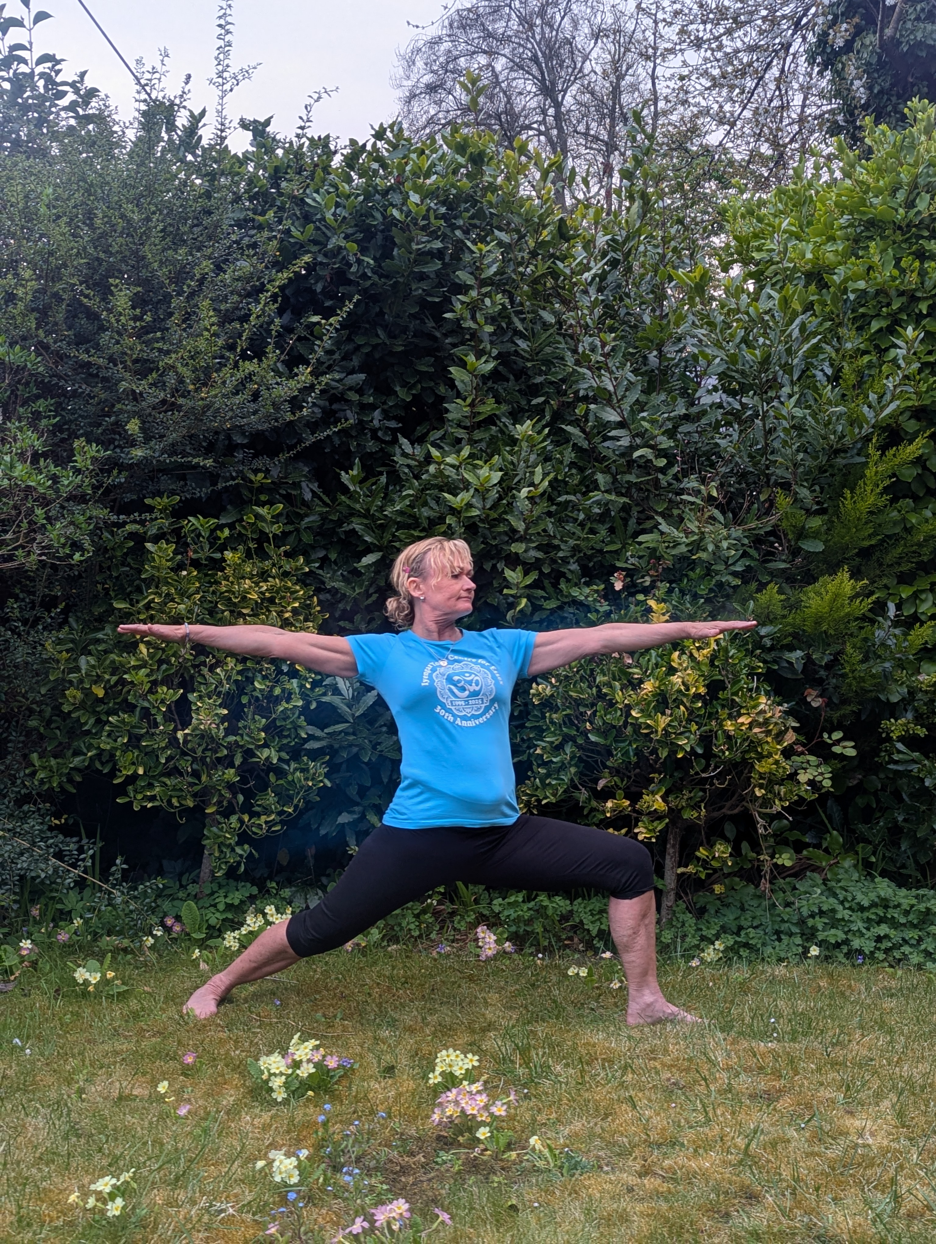 Nikki teaching yoga